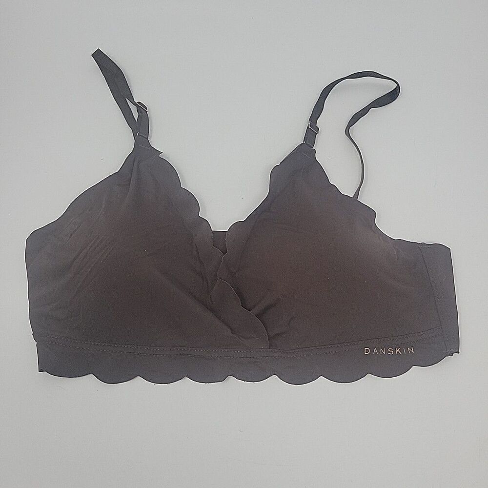 Danskin Wireless Lined Bralette Bra Size 38C Brown Padded 8449-66